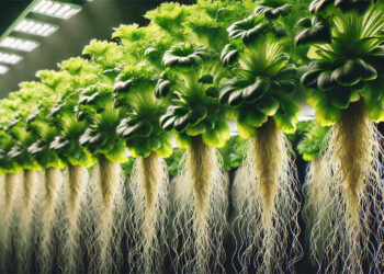 Una instalación de huerto aeropónico inflable está siendo utilizada para cultivar lechugas en entornos desérticos.