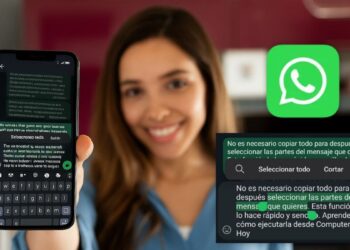 «Para copiar solo una sección específica de un texto en un mensaje, en lugar de copiarlo en su totalidad, se pueden seguir los siguientes pasos.»