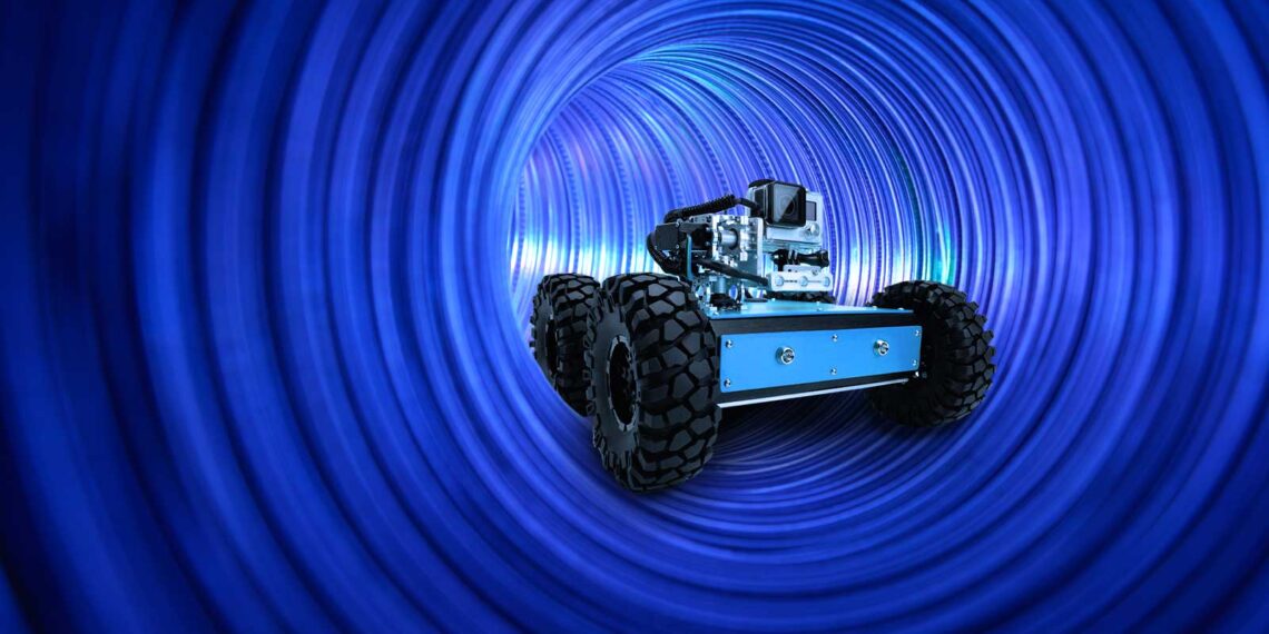 Robots inspeccionan tuberías de agua estrechas.